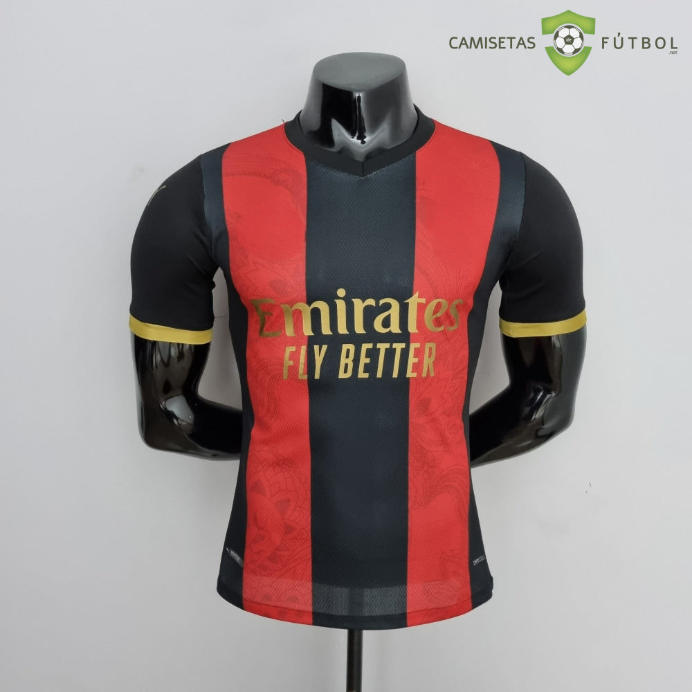 Camiseta Ac Milan 22-23 Edicion Especial Rojo Negro (Player Version) Parche