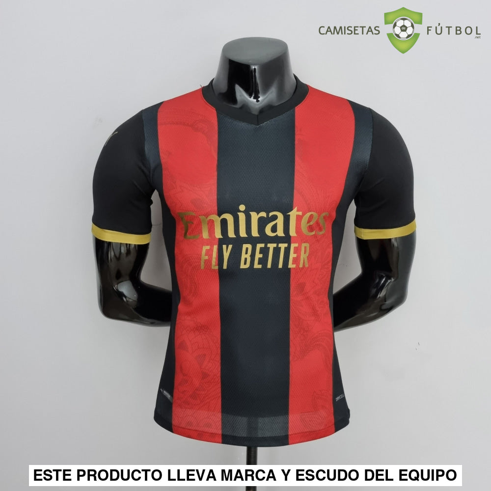 Camiseta Ac Milan 22-23 Edicion Especial Rojo Negro (Player Version) Parche