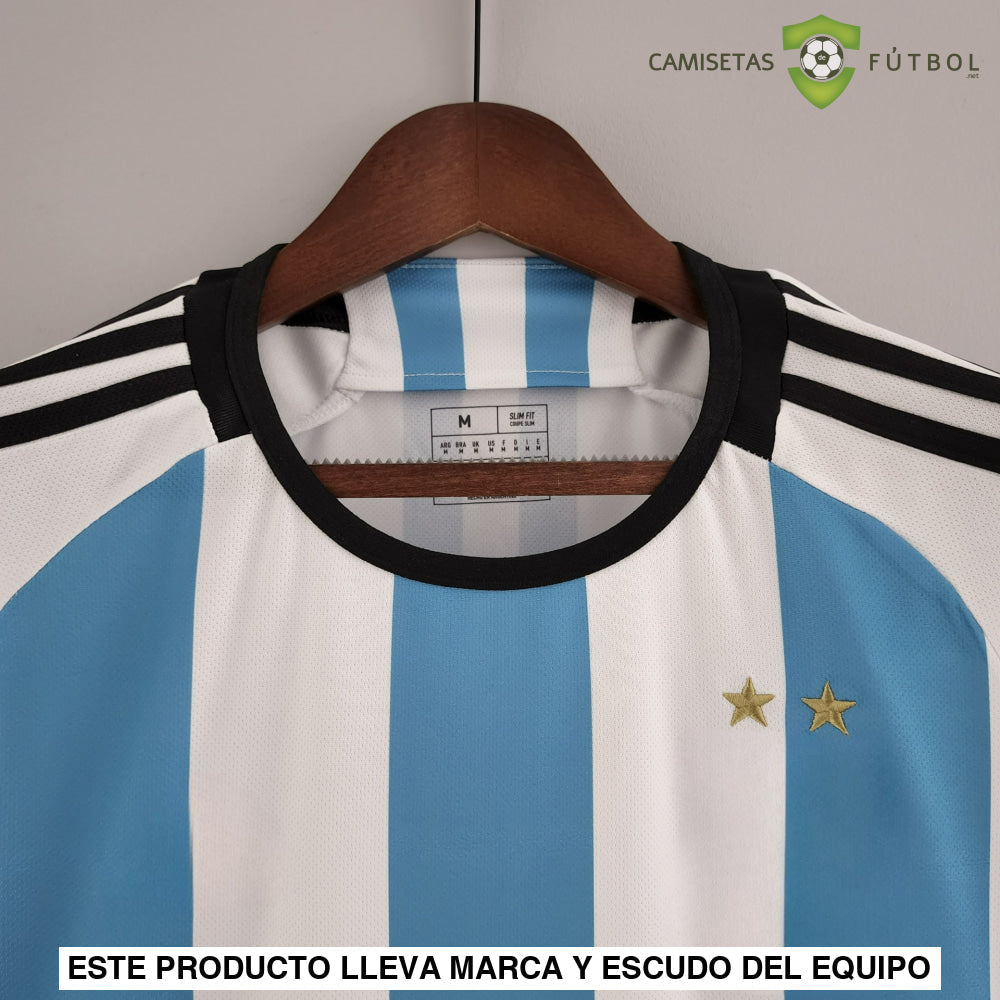 Camiseta Argentina 22-23 Local (Bicampeon) Mundial 2022 Personalizado