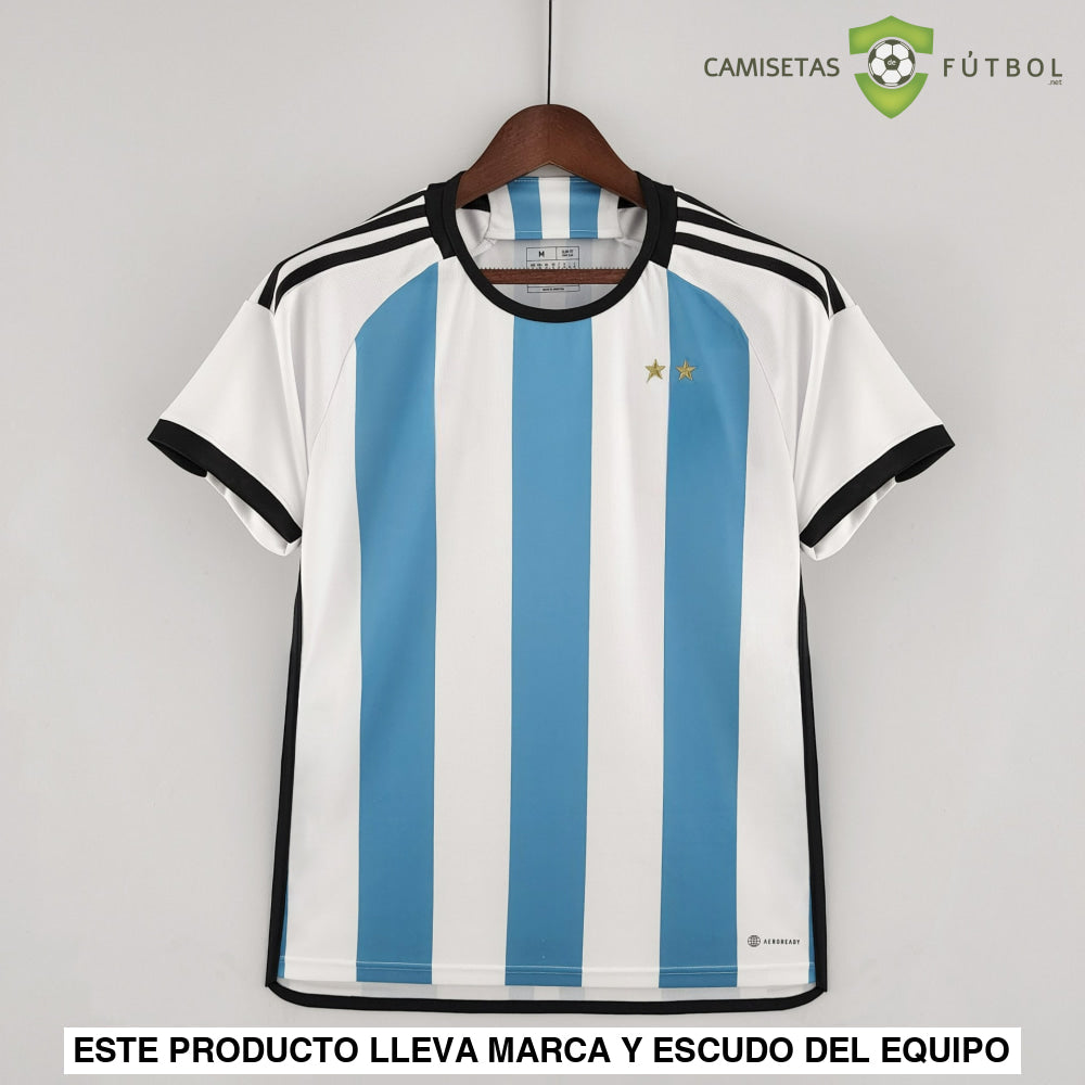 Camiseta Argentina 22-23 Local (Bicampeon) Mundial 2022 Personalizado