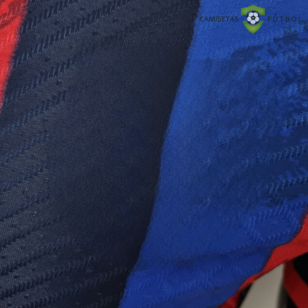 Camiseta Barcelona 22-23 Edicion Especial Rojo Azul (Player Version) Parche