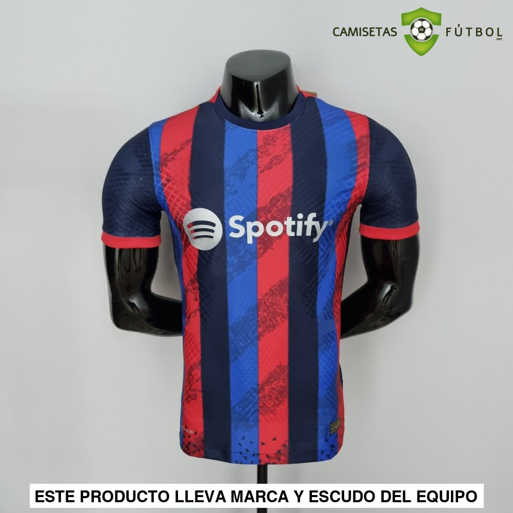Camiseta Barcelona 22-23 Edicion Especial Rojo Azul (Player Version) Parche
