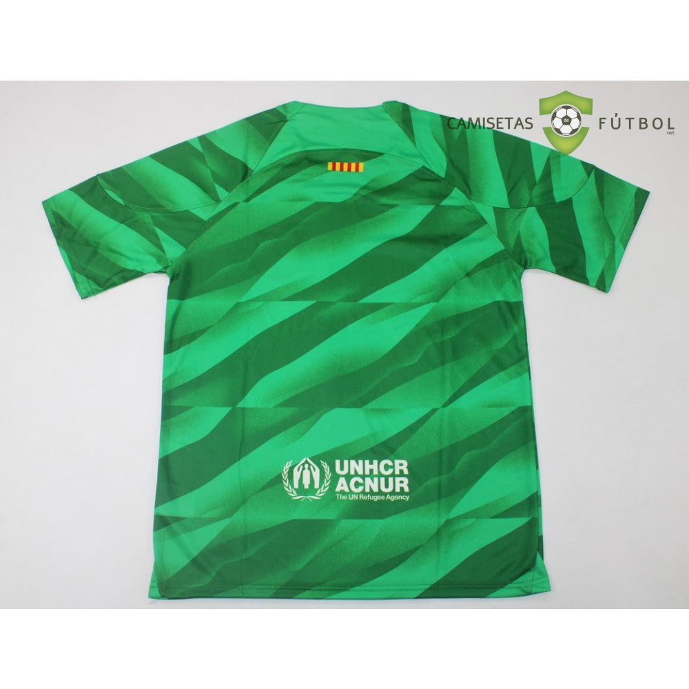 Camiseta Barcelona 23-24 Portero Verde Parche Especial