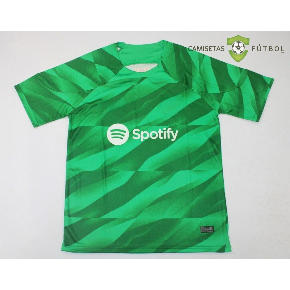 Camiseta Barcelona 23-24 Portero Verde Parche Especial