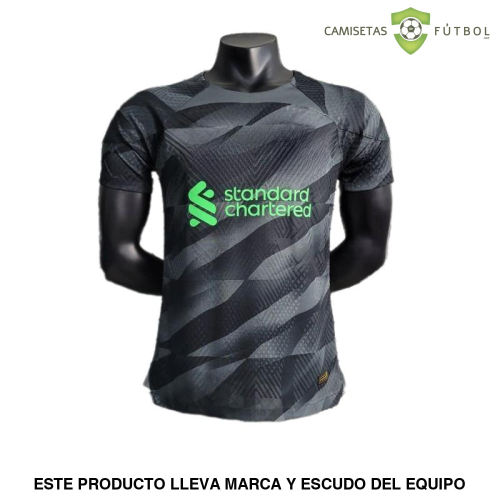 Camiseta Liverpool 23 - 24 Portero Negro (Player Version) De Futbol