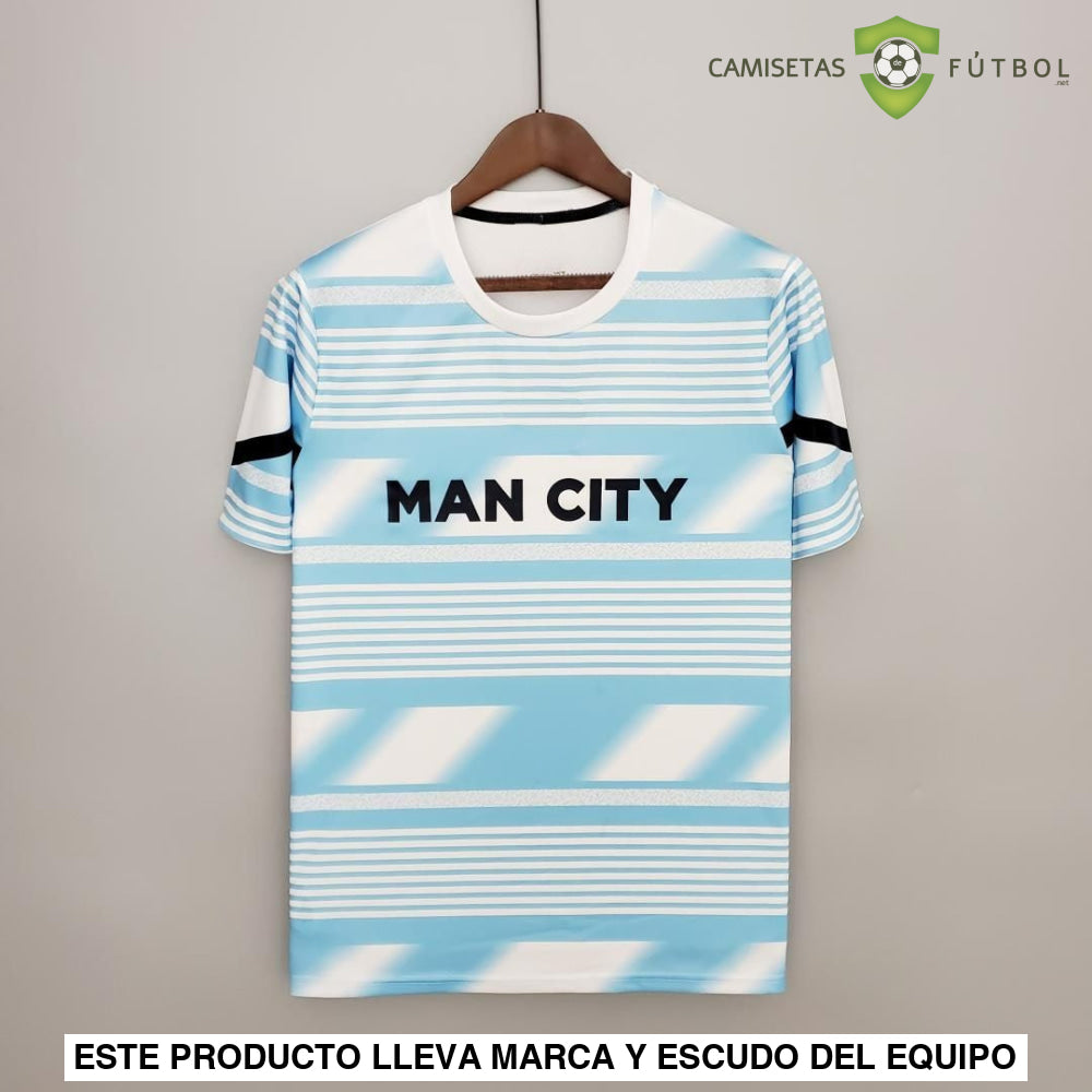 Camiseta Manchester City 22-23 Entreno Azul Celeste Personalizado