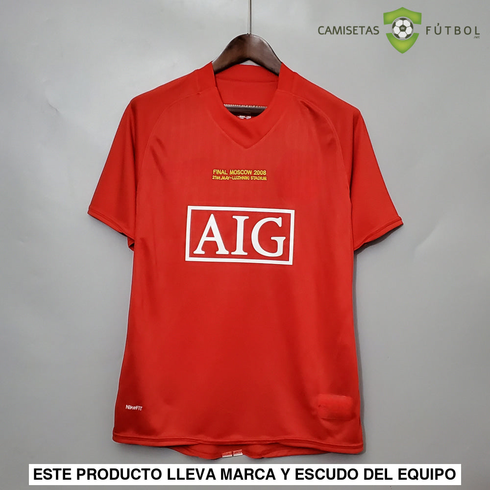 Camiseta Manchester United 07-08 Local (Versión Retro) De Futbol