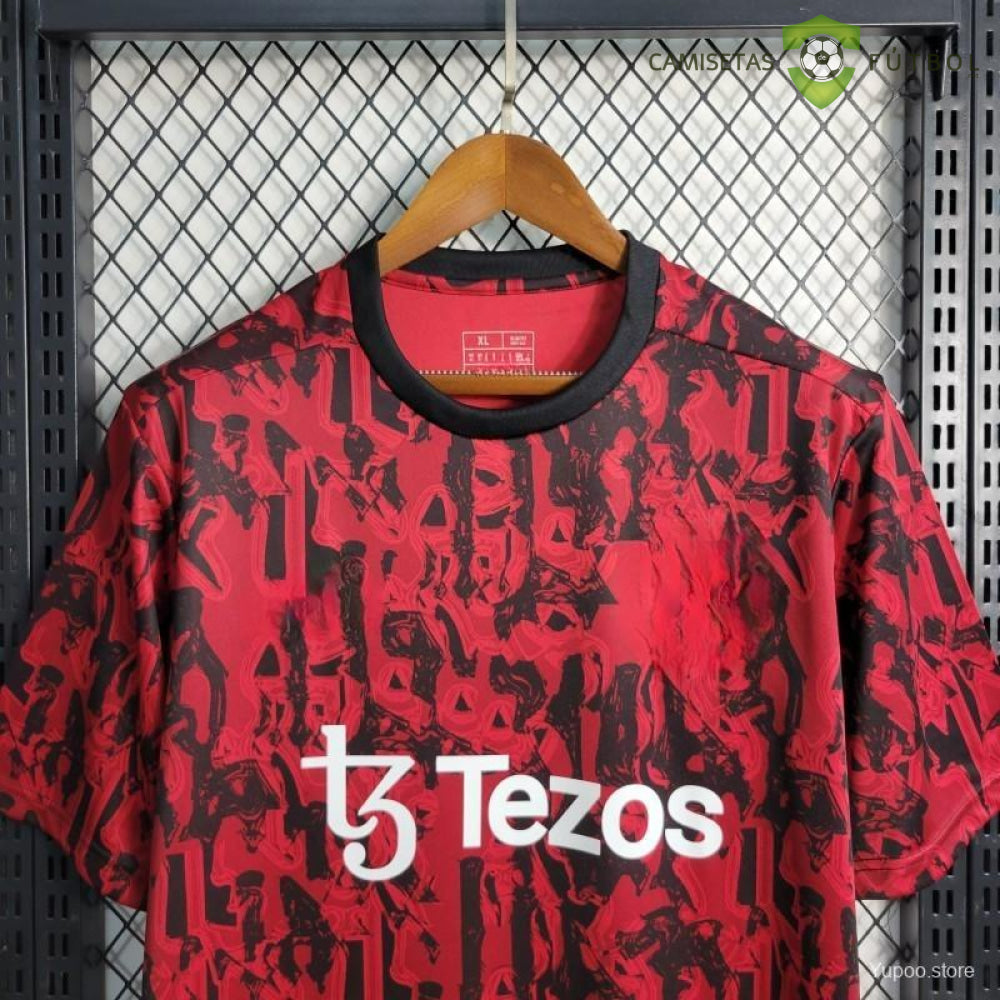 Camiseta Manchester United 23 - 24 Pre - Partido Rojo De Futbol