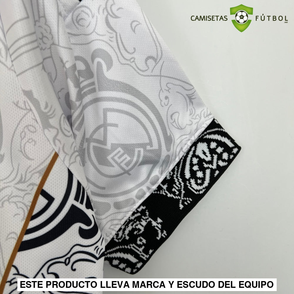Camiseta Real Madrid 23-24 Edicion Especial Blanco Negro Parche