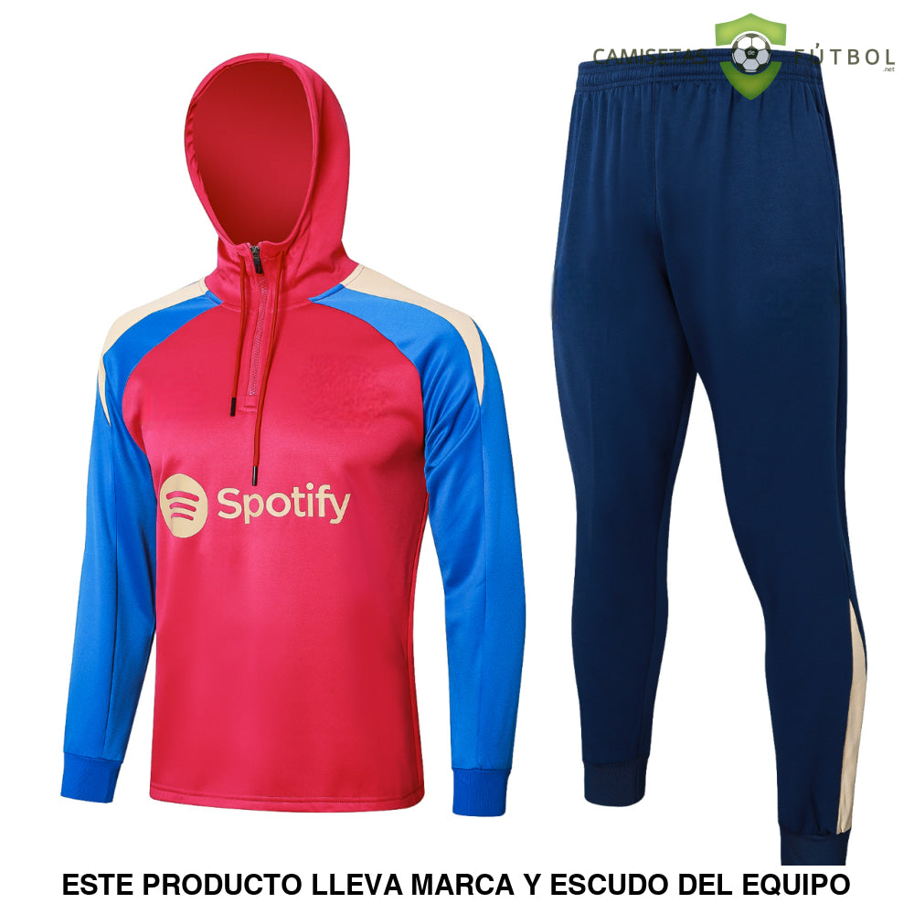 Chandal Barcelona 24-25 Media Cremallera Con Capucha Modelo 6 Ropa Deportiva