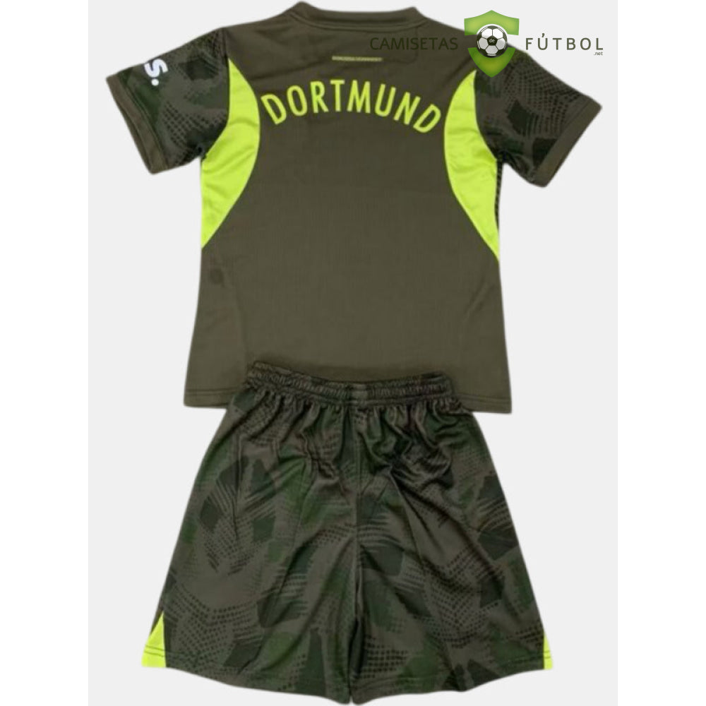 Equipación Borussia Dortmund 24-25 Portero Verde Niño Personalizado