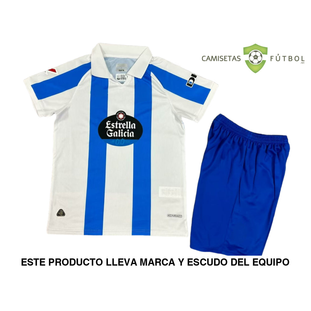 Equipación Deportivo La Coruña 24-25 Local Niño Personalizado