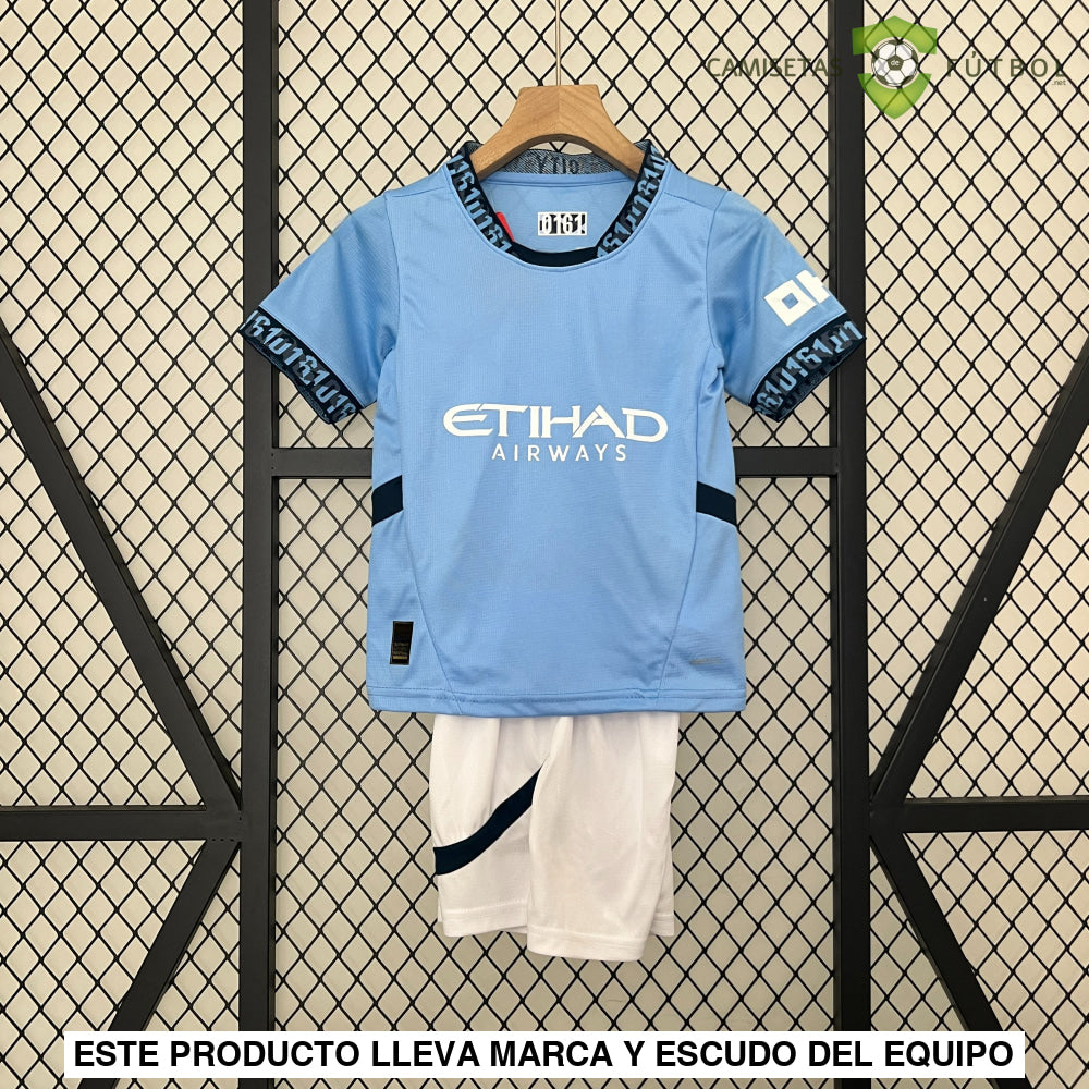 Equipación Manchester City 24-25 Local Niño Personalizado