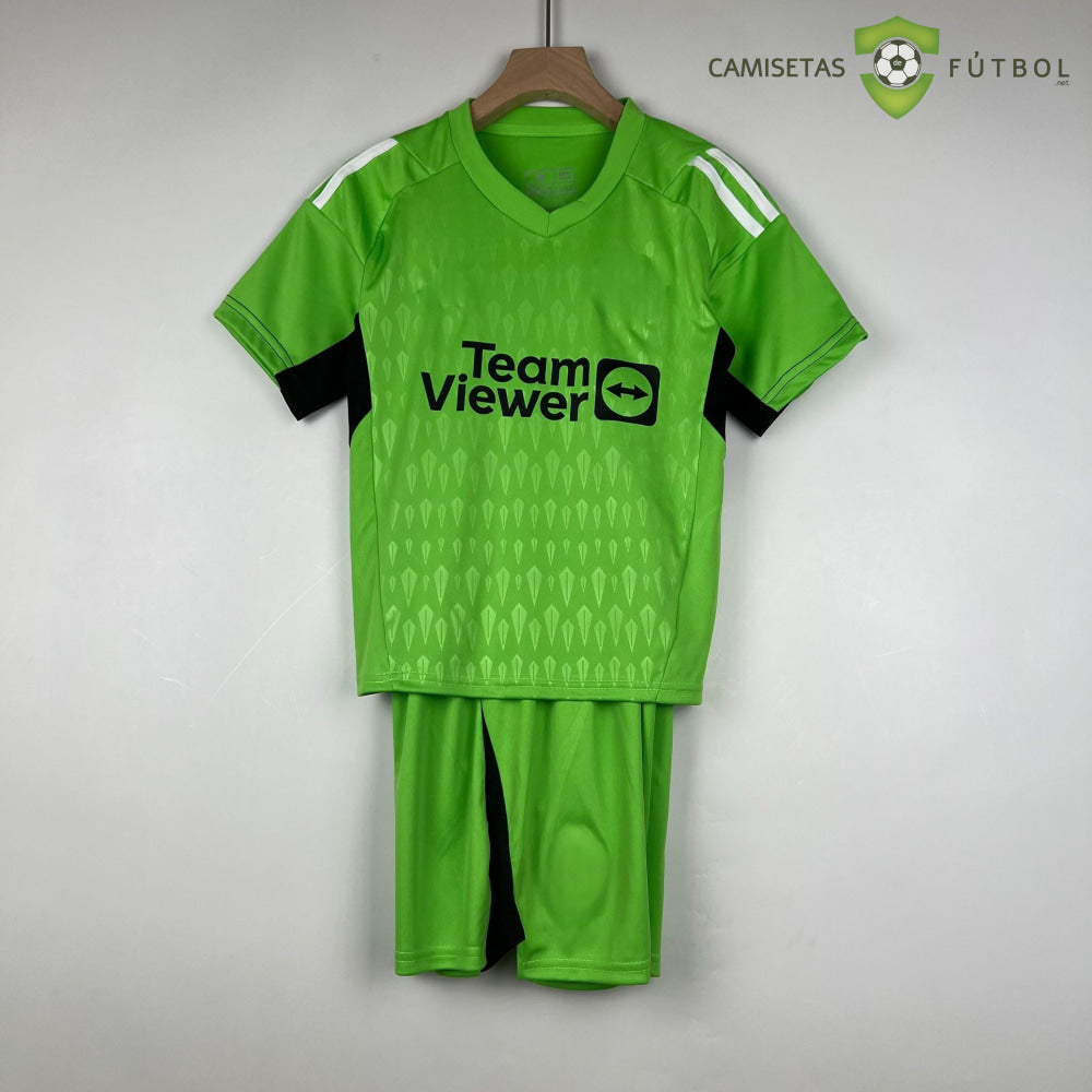 Kit Infantil Manchester United 23-24 Portero Verde Personalizado