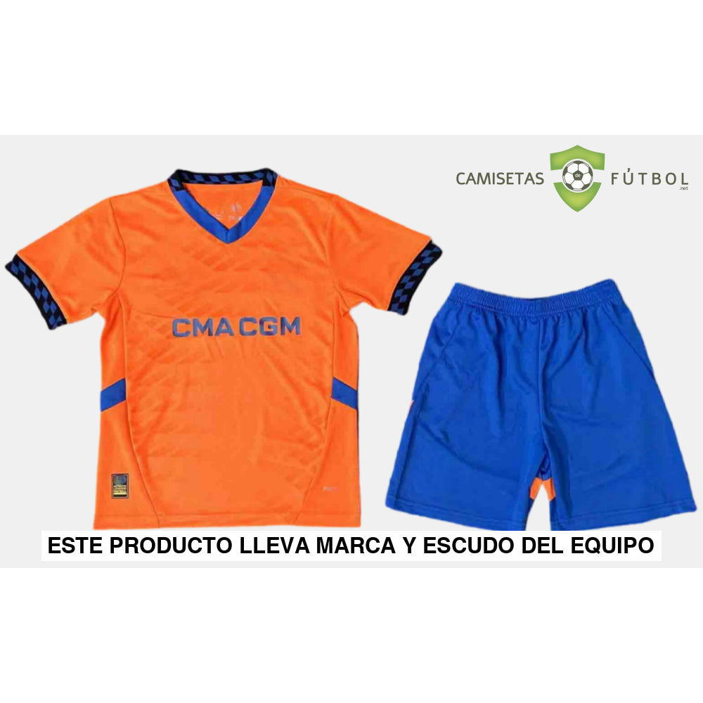 Equipación Marseille 24-25 3ª Niño Personalizado